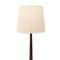 Wooden Floor Lamp with Fabric Shade, 1940s, Image 4