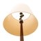 Wooden Floor Lamp with Fabric Shade, 1940s, Image 6