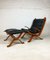 Danish Leather Lounge Chair & Ottoman by Bramin, 1960s 2