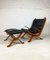 Danish Leather Lounge Chair & Ottoman by Bramin, 1960s, Image 2