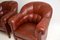 Antique Swedish Leather Club Armchairs, Set of 2 5