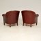 Antique Swedish Leather Club Armchairs, Set of 2 10