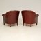 Antique Swedish Leather Club Armchairs, Set of 2, Image 10