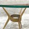 Mid-Century Italian Tripod Brass Coffee Table with Green Glass Top by Cesare Lacca, 1950s 7