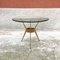 Mid-Century Italian Tripod Brass Coffee Table with Green Glass Top by Cesare Lacca, 1950s 1