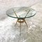Mid-Century Italian Tripod Brass Coffee Table with Green Glass Top by Cesare Lacca, 1950s 5