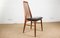 Danish Eva Chairs in Brazilian Rosewood and Leather by Niels Koefoed for Koefoeds Møbelfabrik, 1960s, Set of 4 1