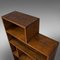 Big Antique English Edwardian Oak Bookshelves, Set of 2, Image 5