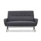 Gray Fabric 2-Seat Sofa, 1950s 2