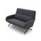 Gray Fabric 2-Seat Sofa, 1950s 3