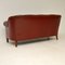 Antique Swedish Leather Club Sofa 10