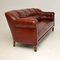 Antique Swedish Leather Club Sofa, Image 6