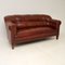 Antique Swedish Leather Club Sofa, Image 2