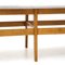 Angular Wooden Bench with Gray Velvet Seat, 1960s 11