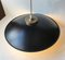 Black Suspension Ceiling Lamp by Bent Karlby for Lyfa, 1950s 4