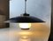 Black Suspension Ceiling Lamp by Bent Karlby for Lyfa, 1950s 3