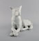 Large Herend Blanc De Chine Figure of German Shepherd, 1930s 2