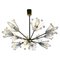 Glass and Brass Snowflake Chandelier by Emil Stejnar for Rupert Nikoll, 1960s, Set of 2 1
