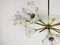 Lámpara de araña Snowflake de vidrio y latón de Emil Stejnar para Rupert Nikoll, años 60. Juego de 2, Imagen 9