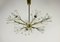 Lámpara de araña Snowflake de vidrio y latón de Emil Stejnar para Rupert Nikoll, años 60. Juego de 2, Imagen 4