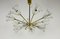 Glass and Brass Snowflake Chandelier by Emil Stejnar for Rupert Nikoll, 1960s, Set of 2 11