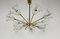 Lámpara de araña Snowflake de vidrio y latón de Emil Stejnar para Rupert Nikoll, años 60. Juego de 2, Imagen 11