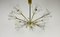 Glass and Brass Snowflake Chandelier by Emil Stejnar for Rupert Nikoll, 1960s, Set of 2 5