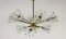 Glass and Brass Snowflake Chandelier by Emil Stejnar for Rupert Nikoll, 1960s, Set of 2 10