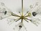 Glass and Brass Snowflake Chandelier by Emil Stejnar for Rupert Nikoll, 1960s, Set of 2 8