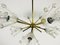 Glass and Brass Snowflake Chandelier by Emil Stejnar for Rupert Nikoll, 1960s, Set of 2, Image 8