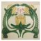 Art Nouveau Relief Glazed Tile, Image 1