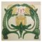 Piastrella Art Nouveau con rilievi smaltati, Immagine 1