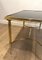 Neoclassical Style Brass Coffee Table with Black Lacquered Glass Top ba Maison Jansen, France, 1940s 4