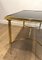 Neoclassical Style Brass Coffee Table with Black Lacquered Glass Top ba Maison Jansen, France, 1940s, Image 4