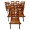 Antique Gothic Pitch Pine Dining Chairs, Set of 12 1