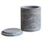 Low Travertino Silver Vases 1