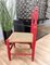 Italian Red Wood and Rope Rush Kids Children Chair with Disney Graphics, Image 6