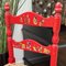 Italian Red Wood and Rope Rush Kids Children Chair with Disney Graphics 4