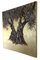 Oil and Gold Leaf Painting, Olive Tree, Landscape, 2020 5