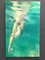 Decollare, nuotatore subacqueo e acqua verde, olio su tela, 2019, Immagine 2