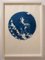 Aquila, Round Cyanotype on Paper, White Box Frame, Romantic Vintage Looking Nude, 2014, Image 1