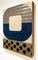Midnight Ikat Geometric Abstract Painting in Blue & Beige Palette, 2017 3
