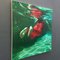 Prisma, óleo sobre lienzo, nadadora submarina con vestido rojo, 2019, Imagen 2