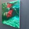 Prisma, óleo sobre lienzo, nadadora submarina con vestido rojo, 2019, Imagen 3