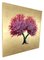 Rubí, óleo sobre lienzo con pan de oro, árbol floreciente rosado contemporáneo, 2020, Imagen 3