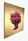 The Gift, Pink and Gold Leaf Painting with Blossoming Bright Flowers, 2020, Image 4