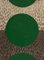 Smaragdgrüner Schiefer, Gold und Gold, Runde Abstrakte geometrische Malerei auf Papier, 2020 1