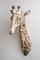 Giraffe Wall Sculpture, Earth Stone, Porcelain and Black Stain, 2020 1