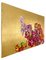 Lilien im Tal, Große goldene Malerei mit bunter Natur, Flower Palette, 2020 3