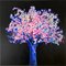 Blue Moon Tree, Bright and Colorful Painting with Blossoming Flowers and Tree, 2020 1